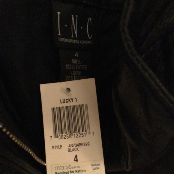 INC. Black Leather Pants - Picture 5 of 5